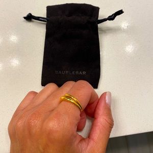 Baublebar 18k gold ring set.